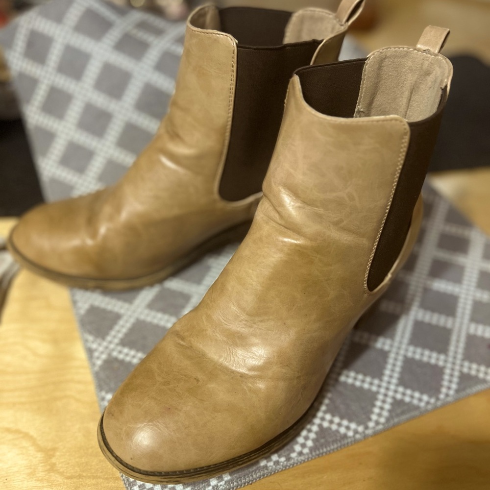 Tan ankle boots